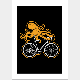 Funny Cycling T Shirt I octopus MTB gift Posters and Art